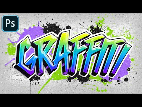 Graffiti Text Effect in Photoshop Tutorial (Editable & Easy)