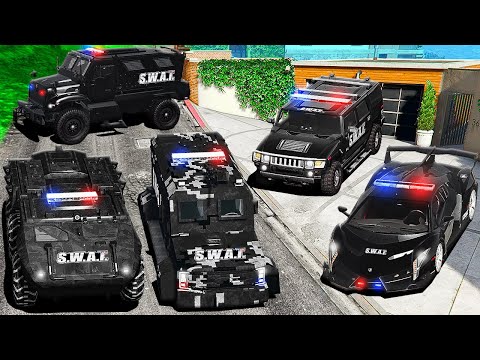 STOLE ALL SECRET SWAT POLICE CARS IN GTA 5!