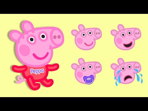 Baby Peppa Pig, Brother George, and Baby Evie 🤪 Sticker Activity for Kids