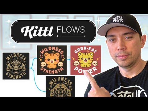 Kittl Flows is Like Brainstorming on Steroids! Endless Shirt Designs from ONE Idea!