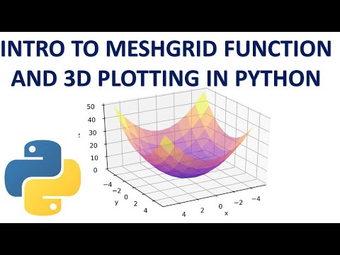 Easy Introduction to Python's Meshgrid Function and 3D plotting in Python