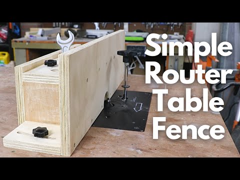 An Easy, DIY Router Table Fence with dust collection for your bench top router.