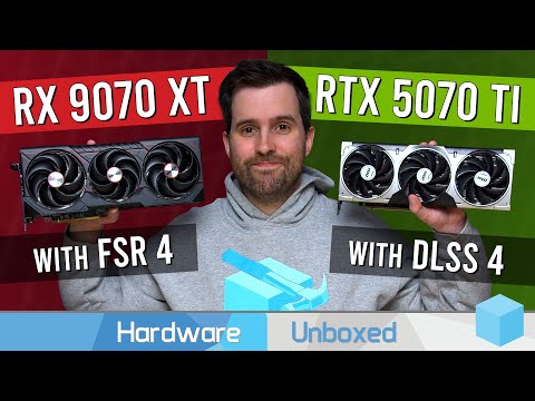 RTX 5070 Ti vs RX 9070 XT  - DLSS 4 vs FSR 4 Performance Compared