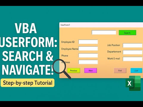 Create a UserForm in VBA with Search and Record Navigation Features