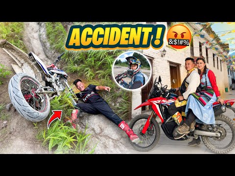 CROSSFIRE ACCIDENT BHAYO🤣 KTA HARU SANGA DIRTBIKE RIDE JADA / @rajkumarthapamagar32