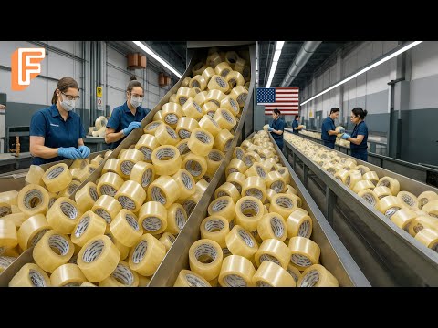 How Millions of Rolls of Adhesive Tape Are Made Inside Massive Tape Factories