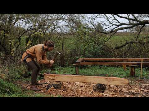 Felling Curvy Elm Trees and Hewing a Medieval Beam | Life on an Anglo-Saxon Farmstead in Autumn