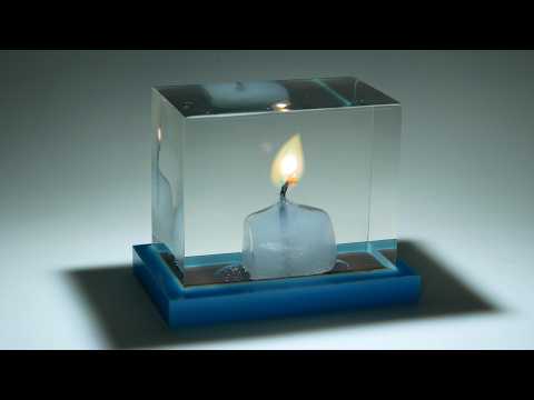 I created Burning Ice CANDLE in Epoxy Resin  DIY a Simple Way / RESIN ART