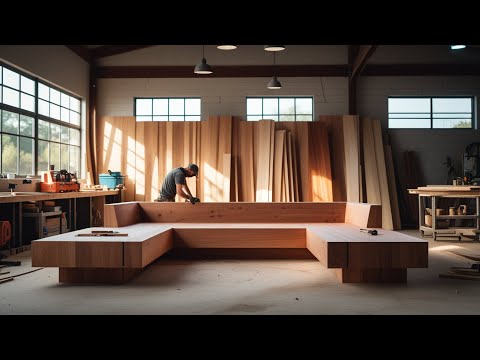A Crazy Idea Of ​A Carpenter - Make A Sofa From Super Heavy And Sturdy Solid Wood