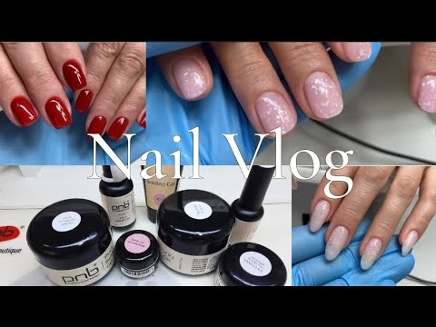 Влог/ Тестирую жесткие материалы от pnb/Работы/ #маникюр #укреплениеногтей #pnb #гельлак