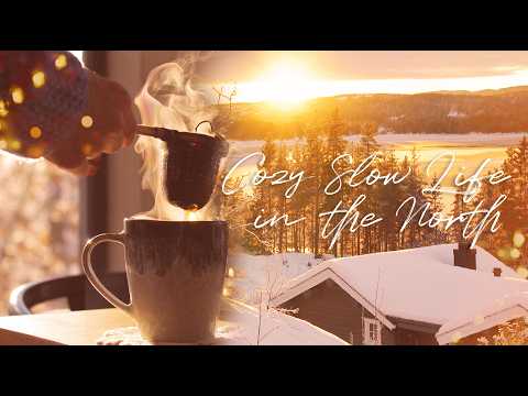 A Quiet Scandinavian Winter at the Forest Cabin - Cozy Baking, Nature Walk, Painting – Slow Living