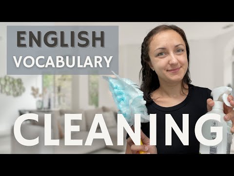 Everyday English Vocabulary - CLEANING 🧽🪣 - English lesson to help improve your vocabulary!