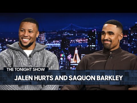 Jalen Hurts and Saquon Barkley Talk Super Bowl LIX Victory, Shotgun Beers with Eagles Offensive Line