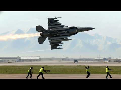 Denmark in Shock! U.S. Female F-16 Pilot Takes Off at High Speed