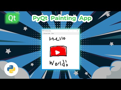 Create a Painting App With PyQt in Python (with File Saving)! | PyQt6 Tutorial Part 9