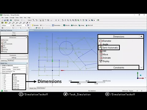 Dimensions Tools | Ansys Design Modeler Tutorial | Lesson 6