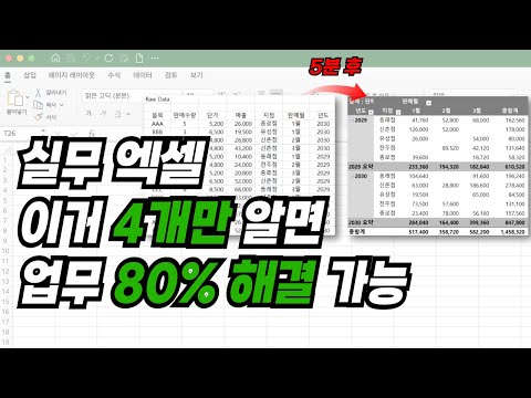직장인 엑셀! 출근 전 꼭 봐야하는 4가지 모았어요 | 세로쌓기, Vlookup, 필터, 피벗테이블