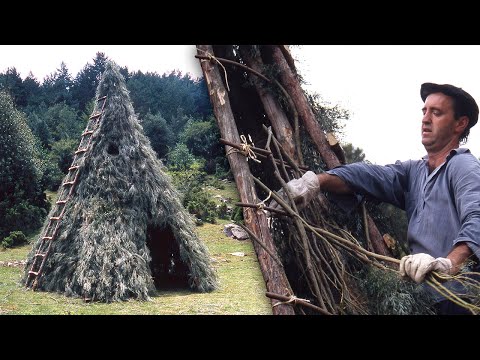Hut of transhumant shepherds in nature. This was its traditional construction