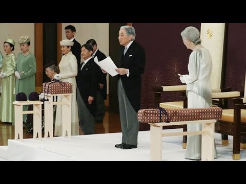 天皇陛下「国民に心から感謝」 退位礼正殿の儀全編