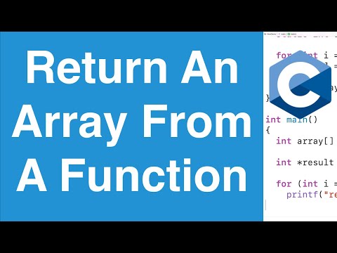 How To Return An Array From A Function | C Programming Tutorial