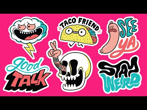 Let's Make a Sticker Sheet! Vector Art in #adobefresco