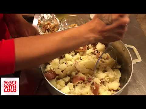 Roasted Garlic Red Smashed Potatoes
