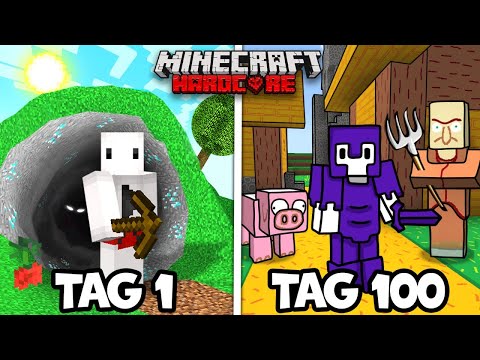 Ich habe 100 Tage in einem DEFEKTEN Minecraft überlebt!