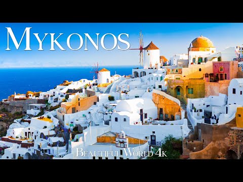 MYKONOS ISLAND (Greece) 4K Relaxation Film - Meditation Relaxing Music - Travel Nature