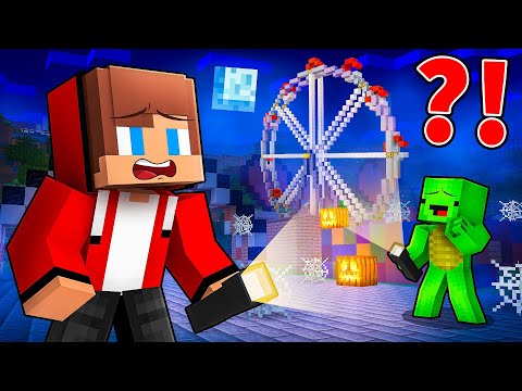 JJ and Mikey Found ENTERTAINMENT PARK in Minecraft - Maizen