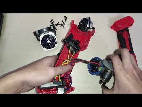 Made in China, the $15 brushless Angle grinder is dismantled