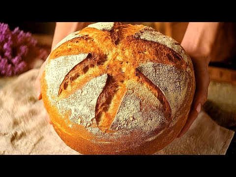 Greek country bread that I never get enough of! No kneading or long rising. Idea