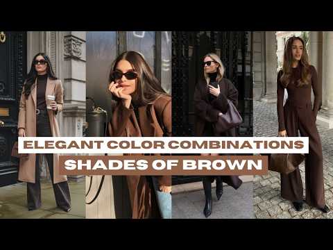 The Most ELEGANT Color Combinations With Brown | How To Wear It