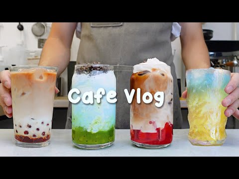 🧋눈으로 즐기는 알록달록 음료 ASMR💕지치고 힘들 땐 음료 ASMR로 힐링해요/카페 브이로그/3 hours/Cafe Vlog/ASMR/Tasty Coffee