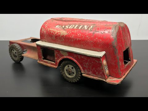 Vintage 1957 Tonka Gasoline Tanker Truck Restoration, Beautiful Color