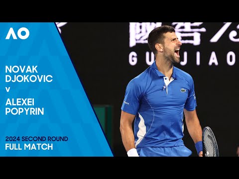 Novak Djokovic v Alexei Popyrin Full Match | Australian Open 2024 Second Round
