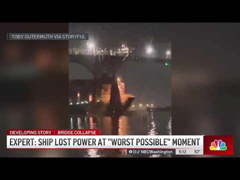 Expert: Ship that hit Baltimore bridge lost power at 'worst possible' moment | NBC4 Washington