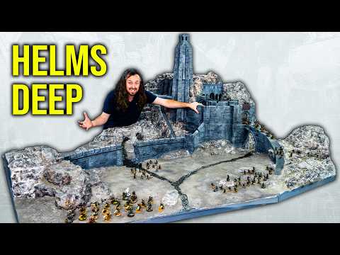 Helms Deep is FINISHED! The BIGGEST wargaming board in YouTube History! Lord of the Rings Warhammer