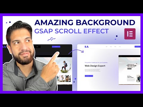 Elementor Amazing Background Scroll Effect With GSAP | Change Background, Header, & Font Color