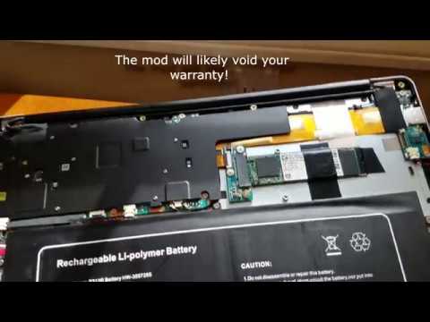 Jumper EZBook 3 Pro Wireless AC - M.2 SSD Modification