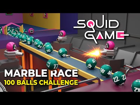 Squid Marbles – 100 Balls Challenge | Season 1 | #squidgame #marblerace #marble
