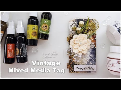 Mixed Media Vintage Tag Tutorial β‘ Maremi's Small Art β‘