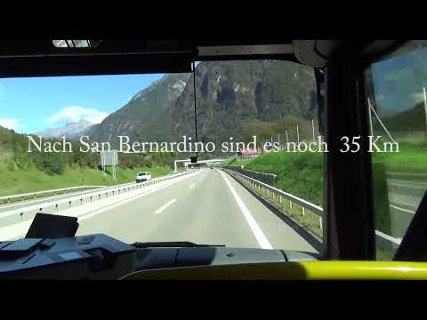 Fahrt mit dem San Bernardino - Post - Bus / Video 192