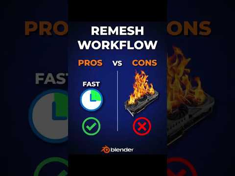 The Truth About Remesh Workflow: Pros & Cons! #3dmodeling #blender #gameart