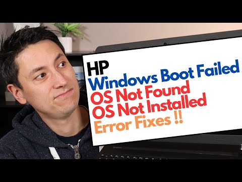 How To Fix HP Windows Boot Failed - Operating System Not Found / Not Installed Error Fix