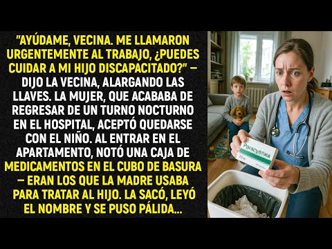 "Ayúdame, vecina. Me llamaron urgentemente al trabajo, ¿puedes cuidar a mi hijo discapacitado?"