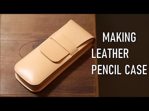 [가죽공예 무료패턴] 가죽 필통 만들기