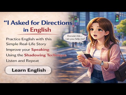 Shadowing English Story (A1–A2) | I Asked for Directions in English 🧭 | Speak English in Real Life