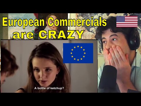 American Reacts 10 Funny European Commercials