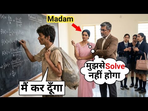 Poor garbage-picker turns out to be a math genius… the entire school is stunned.