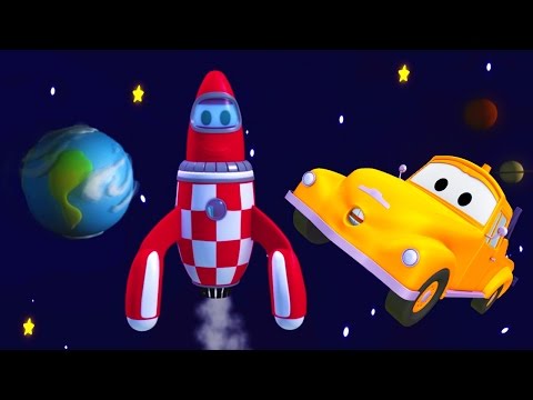 Tom the Tow Truck of Car City - Tom The Tow Truck and the Rocket in Space above Car City